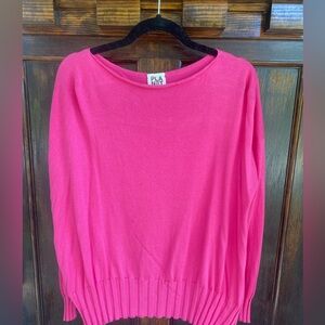 Planet by Lauren G Pink Lightweight Sweater One Size Fits Most